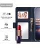 Huawei P Smart Plus Book Cover met Spiegel Blauw