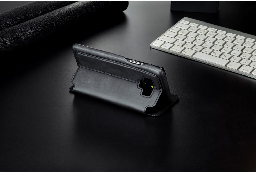 Samsung Galaxy Note 9 Retro Bookcase Hoesje met Kaarthouder Zwart afbeelding 10