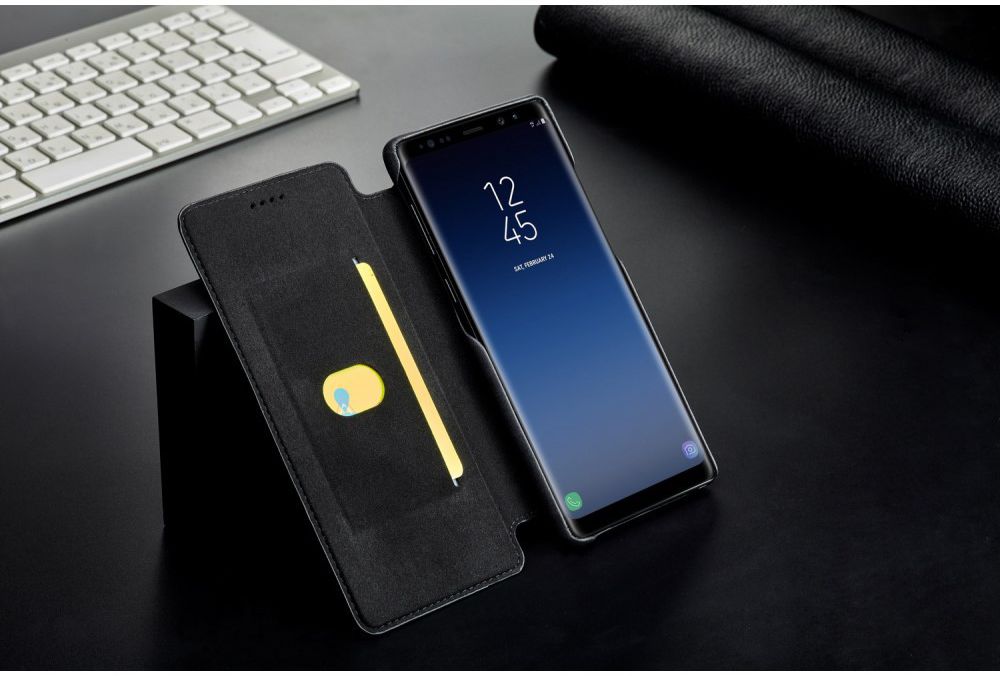 Samsung Galaxy Note 9 Retro Bookcase Hoesje met Kaarthouder Zwart afbeelding 13