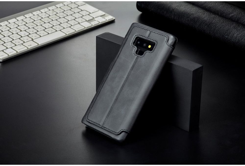 Samsung Galaxy Note 9 Retro Bookcase Hoesje met Kaarthouder Zwart afbeelding 14