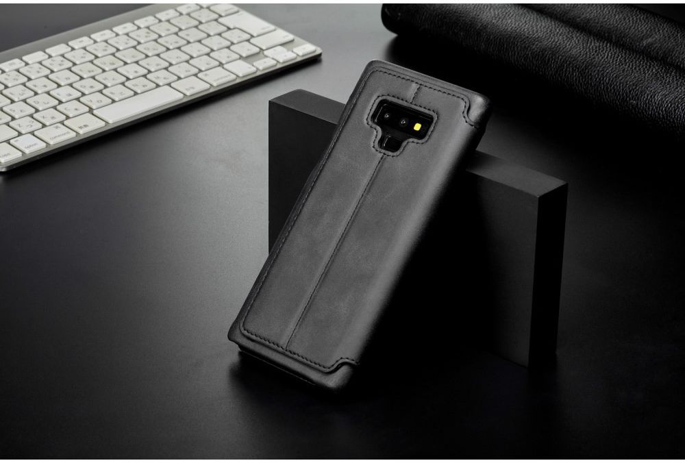 Samsung Galaxy Note 9 Retro Bookcase Hoesje met Kaarthouder Zwart afbeelding 15