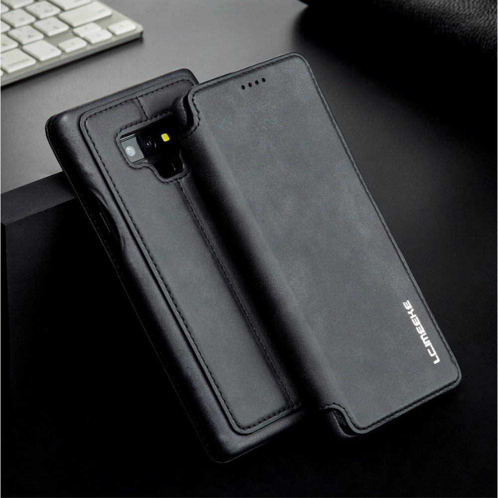 Samsung Galaxy Note 9 Retro Bookcase Hoesje met Kaarthouder Zwart afbeelding 5