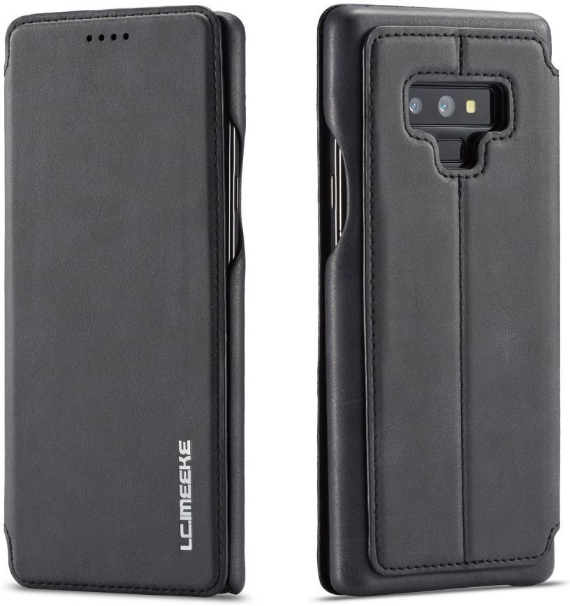 Samsung Galaxy Note 9 Retro Bookcase Hoesje met Kaarthouder Zwart afbeelding 6