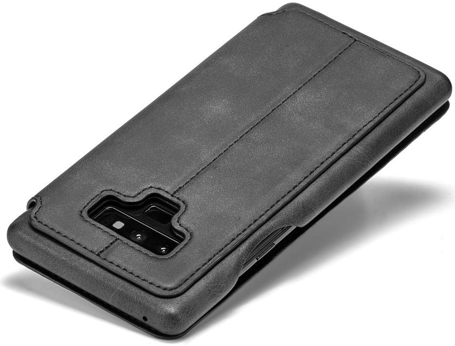Samsung Galaxy Note 9 Retro Bookcase Hoesje met Kaarthouder Zwart afbeelding 8