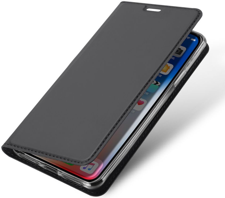 Dux Ducis Apple iPhone XS Max Premium Bookcase Hoesje Grijs afbeelding 1