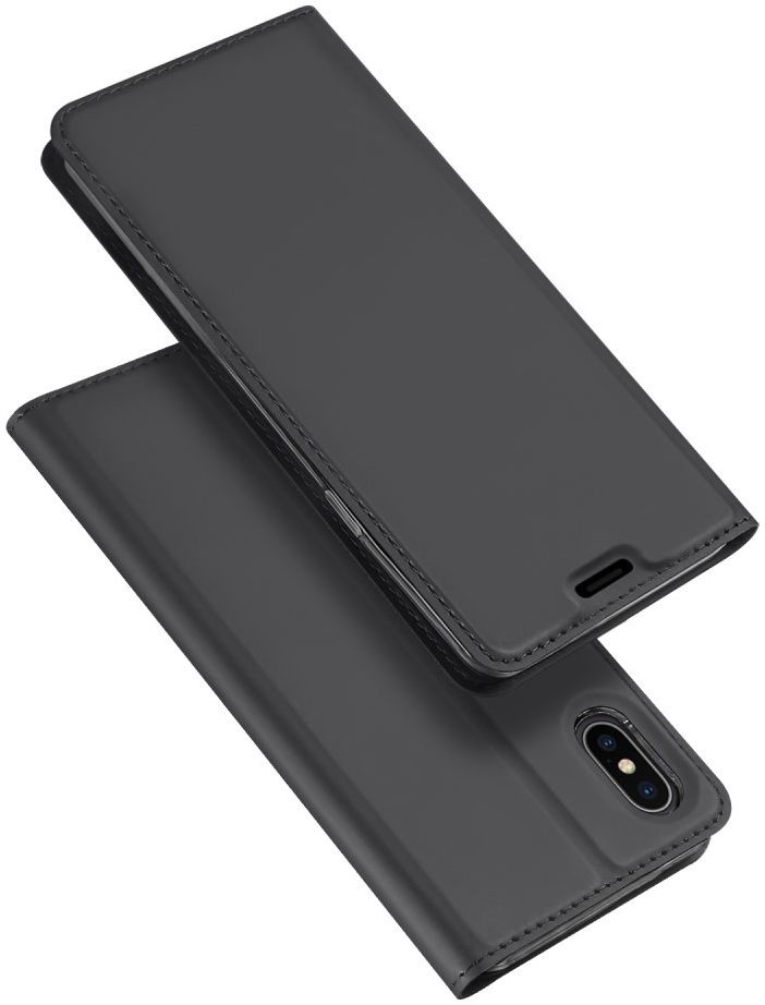 Dux Ducis Apple iPhone XS Max Premium Bookcase Hoesje Grijs afbeelding 5