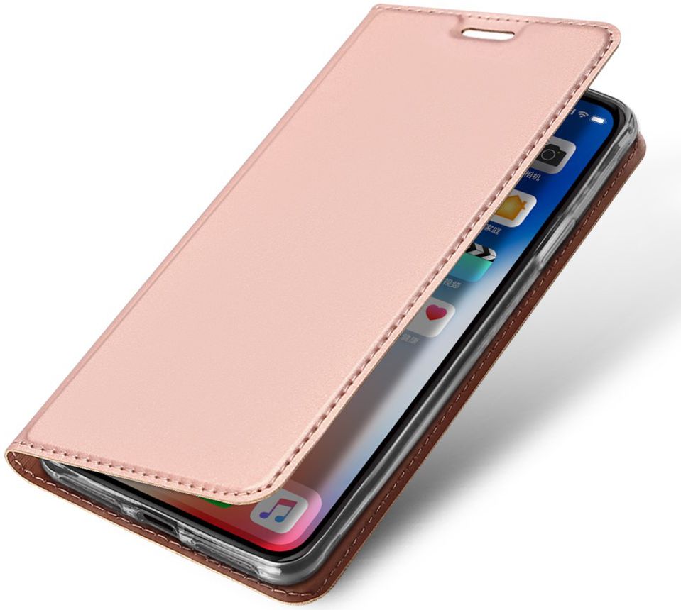 Dux Ducis Apple iPhone XR Premium Bookcase Hoesje Roze Goud afbeelding 1