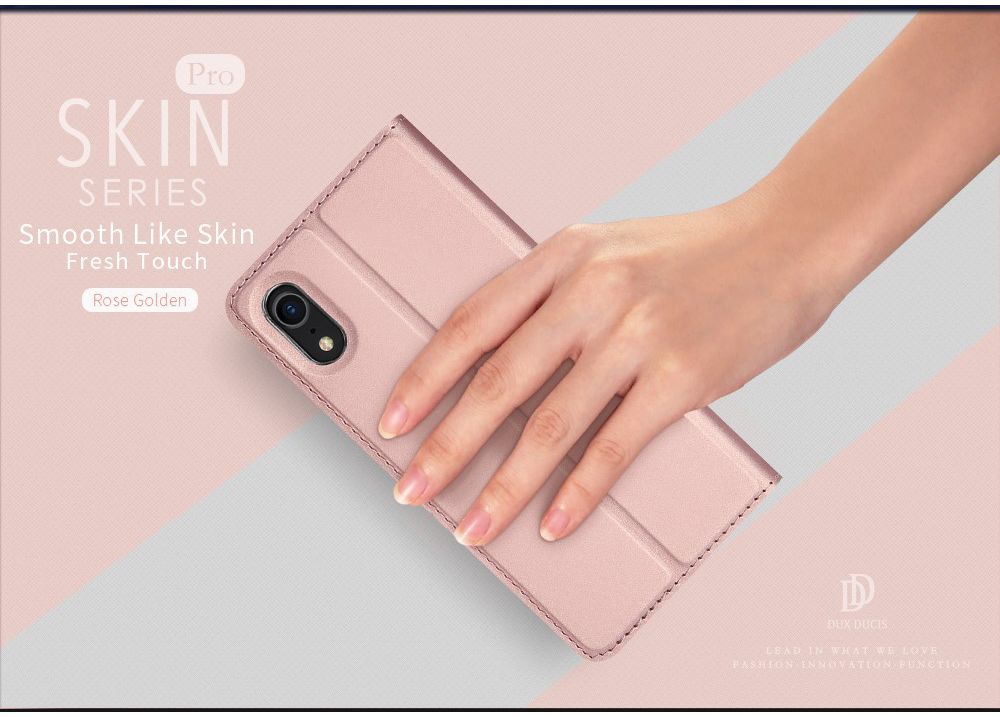 Dux Ducis Apple iPhone XR Premium Bookcase Hoesje Roze Goud afbeelding 7