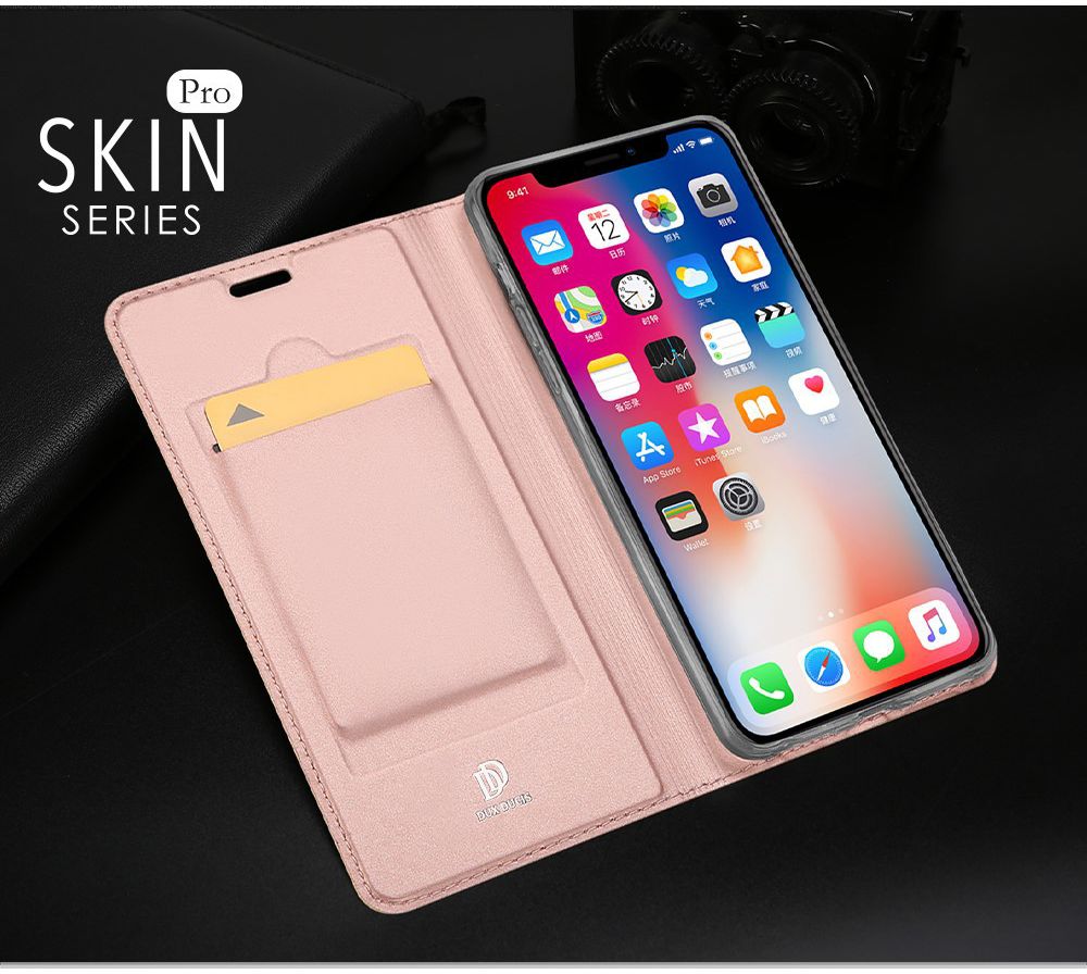 Dux Ducis Apple iPhone XR Premium Bookcase Hoesje Roze Goud afbeelding 10