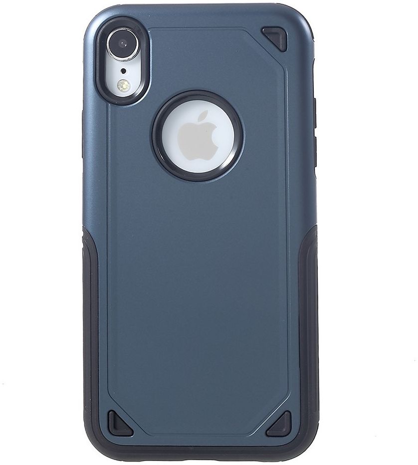 Apple iPhone XR Stevig Hybride Hoesje Blauw afbeelding 2