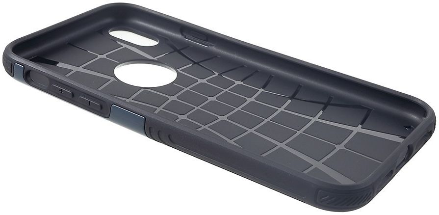 Apple iPhone XR Stevig Hybride Hoesje Blauw afbeelding 4