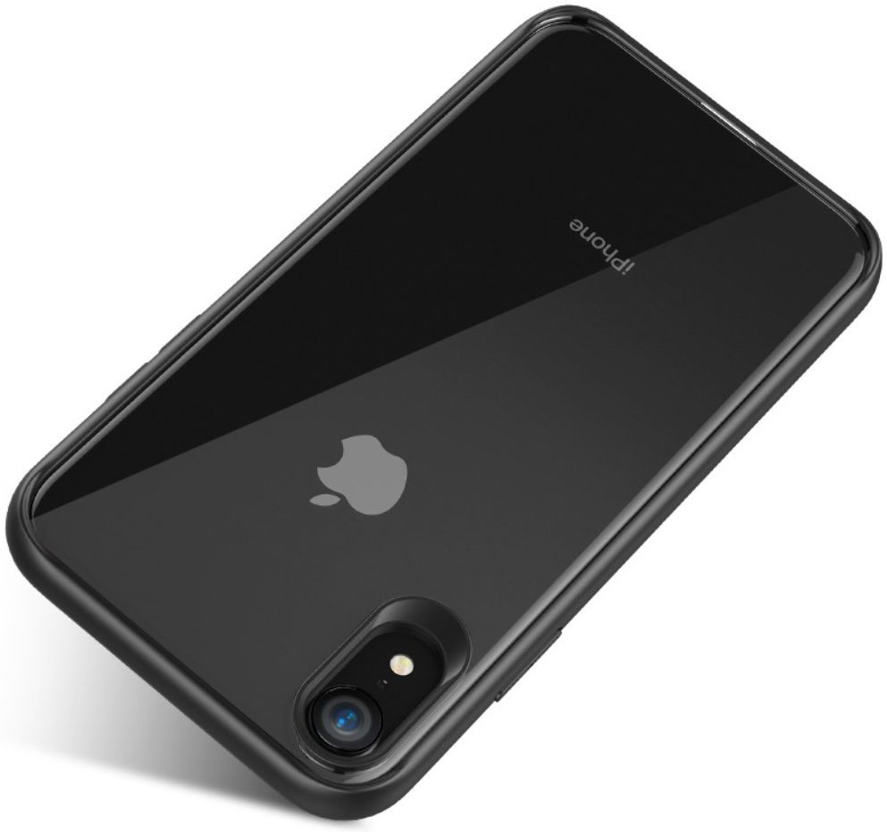 Apple iPhone XR Transparant Hybride Hoesje Zwart afbeelding 5