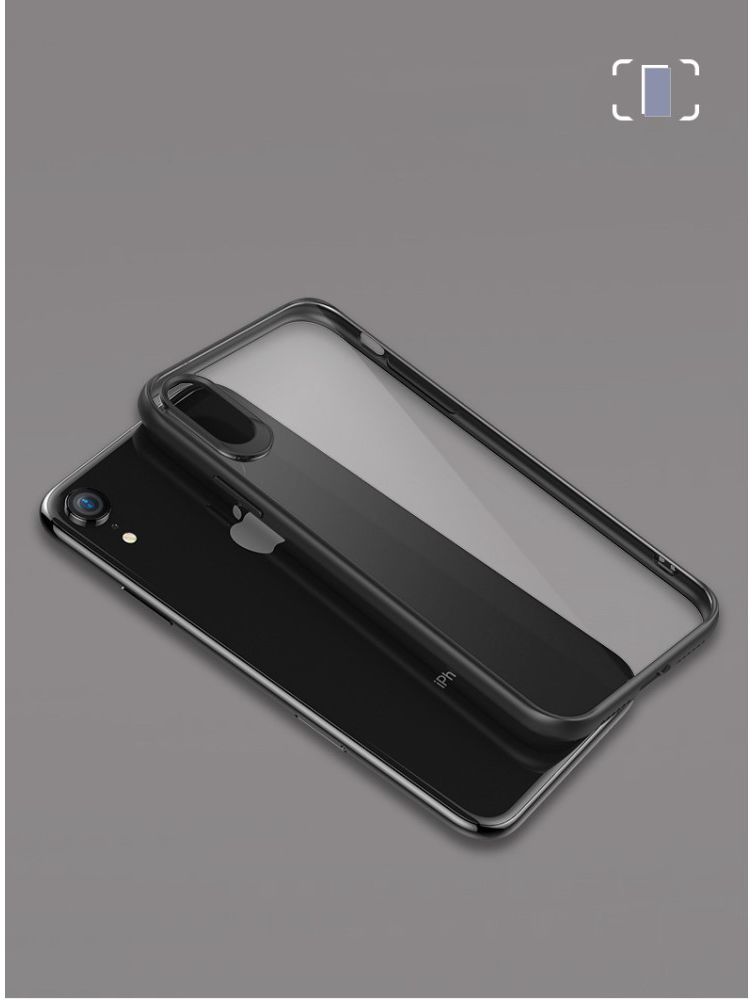 Apple iPhone XR Transparant Hybride Hoesje Zwart afbeelding 8