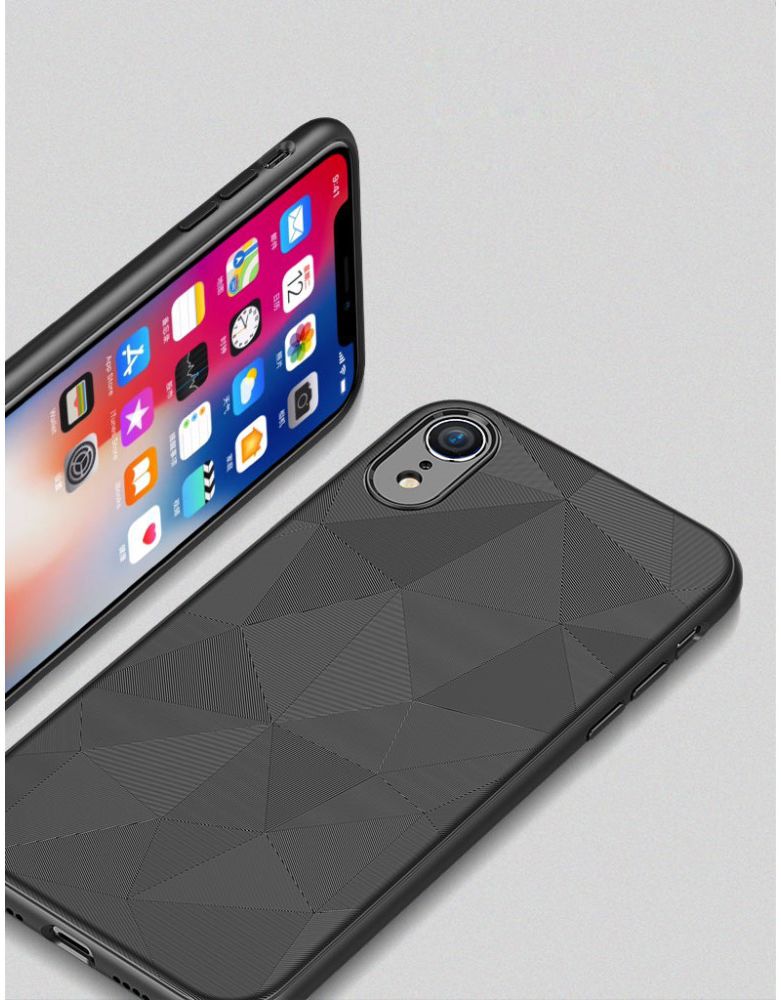 Apple iPhone XR Driehoek TPU Hoesje Zwart afbeelding 10