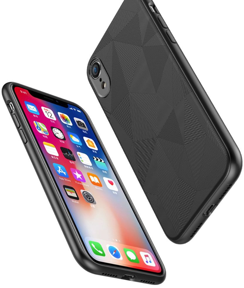 Apple iPhone XR Driehoek TPU Hoesje Zwart afbeelding 3