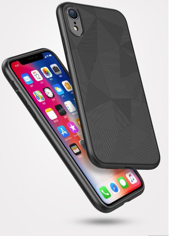 Apple iPhone XR Driehoek TPU Hoesje Zwart afbeelding 4
