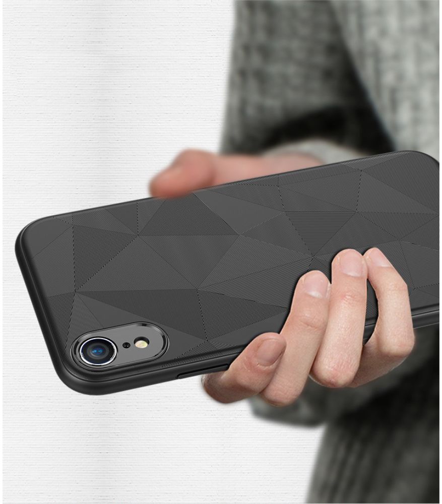 Apple iPhone XR Driehoek TPU Hoesje Zwart afbeelding 9
