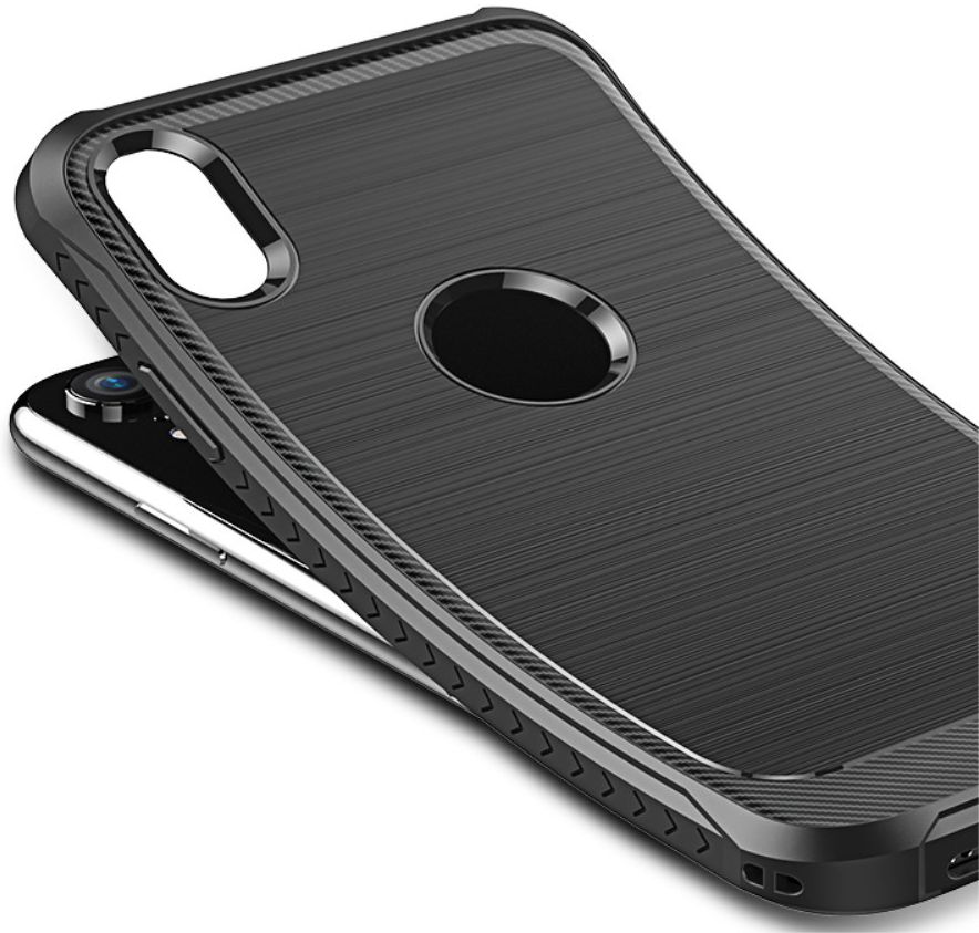 Apple iPhone XR Geborsteld Hybride Hoesje Blauw afbeelding 3