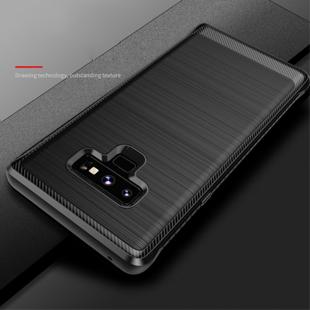 Samsung Galaxy Note 9 Geborsteld Hybride Hoesje Zwart afbeelding 3