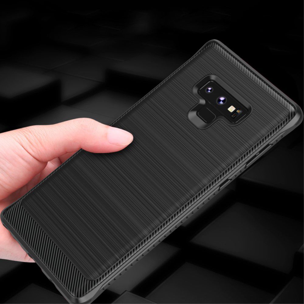 Samsung Galaxy Note 9 Geborsteld Hybride Hoesje Zwart afbeelding 4
