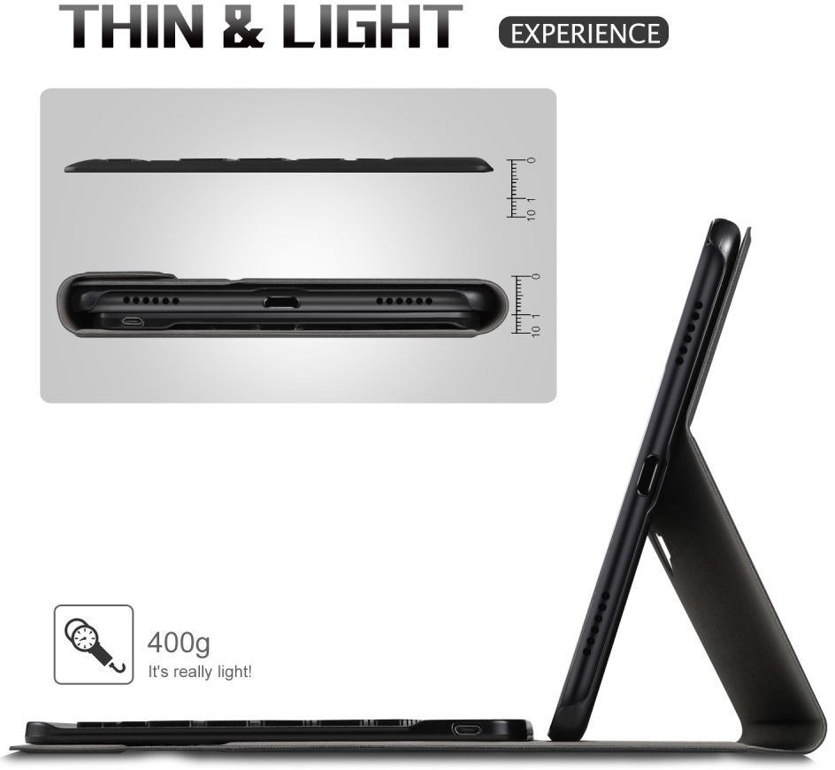 Samsung Galaxy Tab A 10.5 (2018) Bookcase met Toetsenbord Zwart afbeelding 8