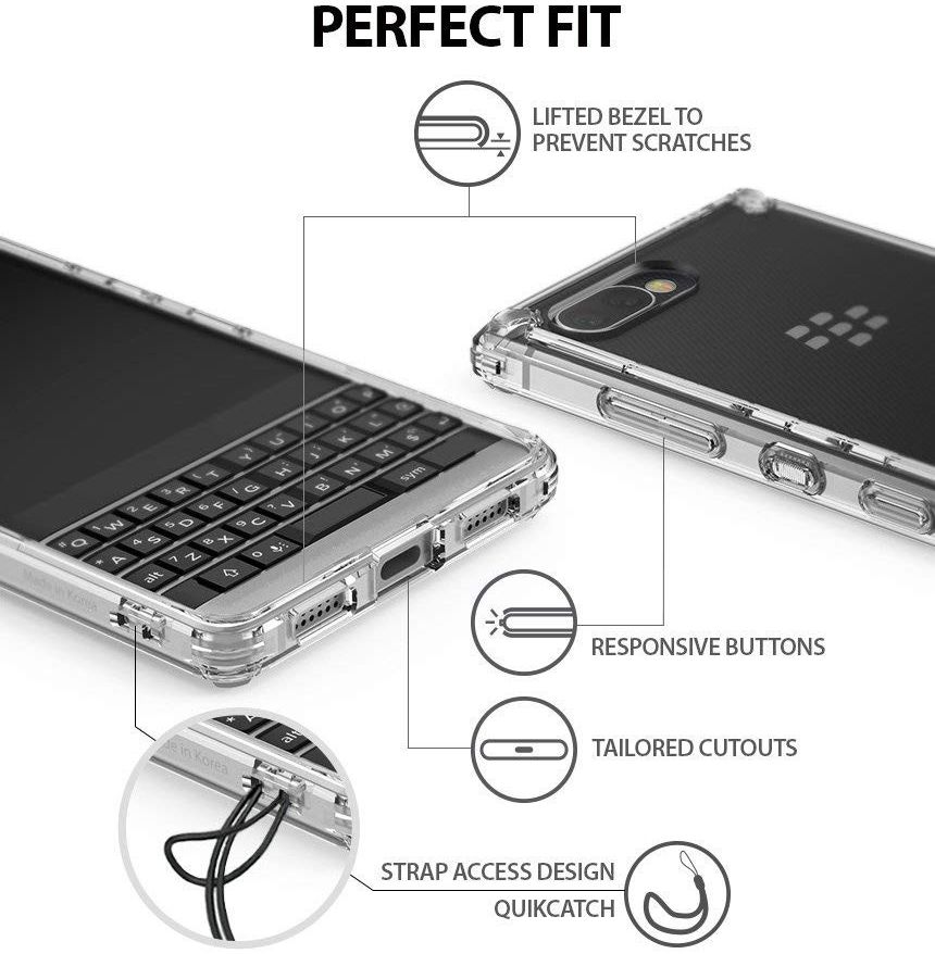 Ringke Fusion Hoesje BlackBerry Key2 Transparant afbeelding 4