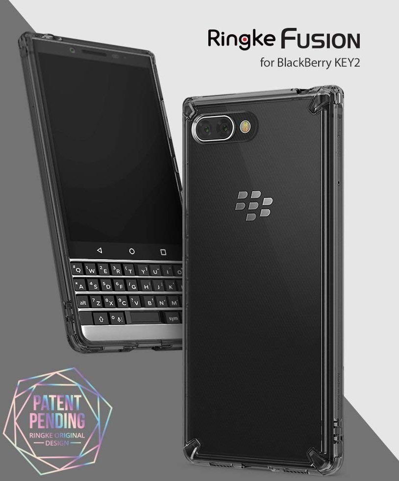 Ringke Fusion Hoesje BlackBerry Key2 Transparant Zwart afbeelding 4