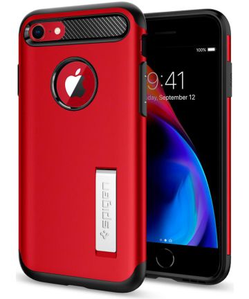 Spigen Slim Armor Hoesje Apple iPhone 7 / 8 Crimson Red Hoesjes