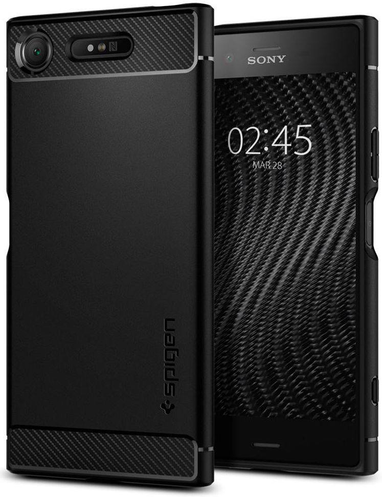 Spigen Rugged Armor Sony Xperia XZ1 Hoesje Zwart afbeelding 1