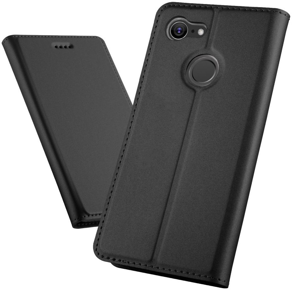 Google Pixel 3 XL Luxe Portemonnee Hoesje Zwart afbeelding 1