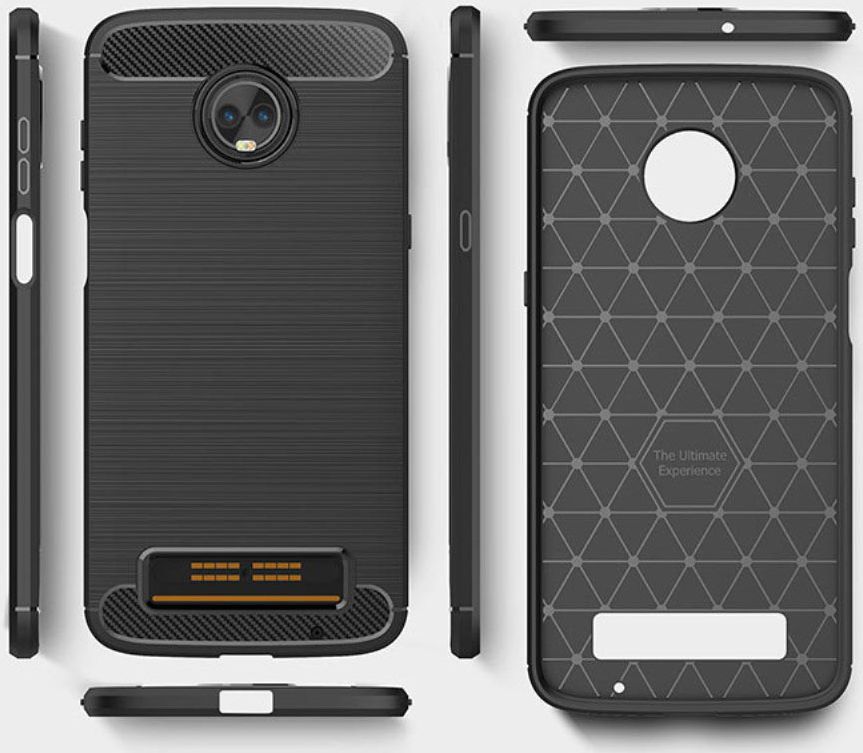 Motorola Moto Z3 Play Geborsteld TPU Hoesje Zwart afbeelding 11