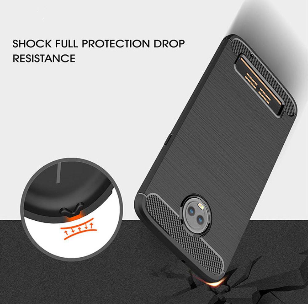 Motorola Moto Z3 Play Geborsteld TPU Hoesje Zwart afbeelding 2