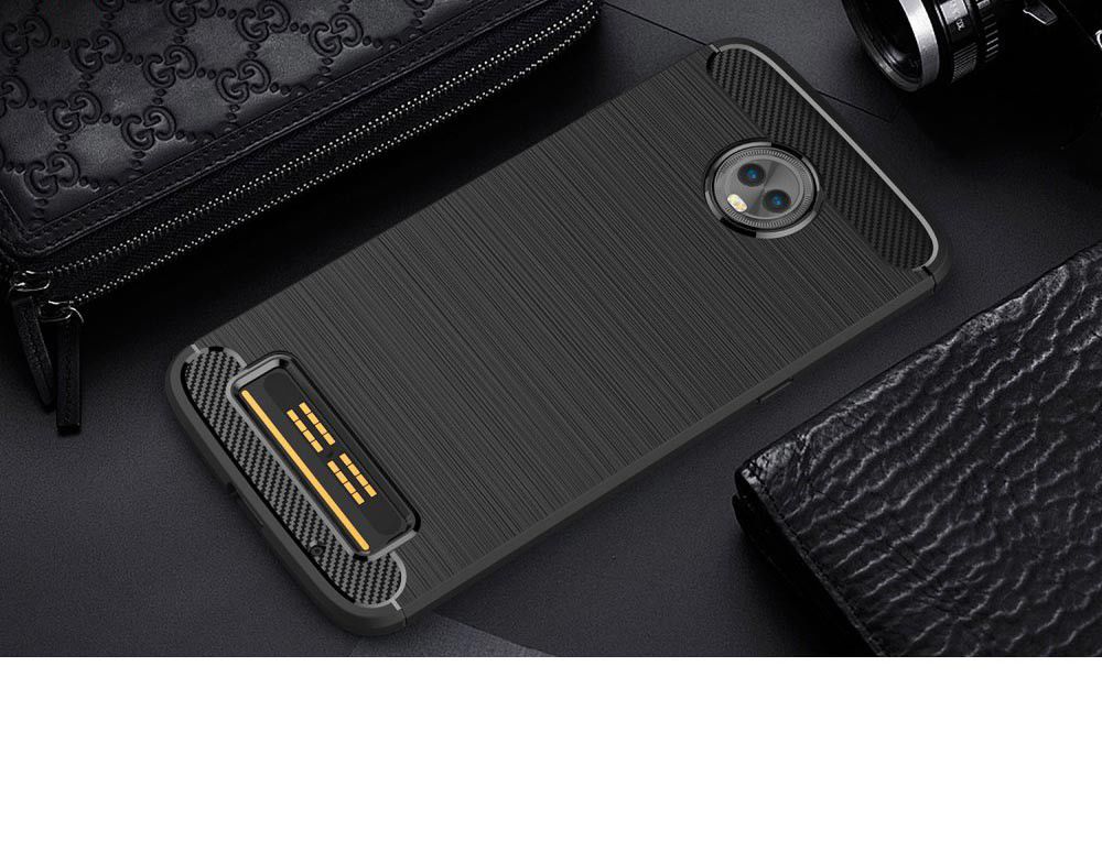 Motorola Moto Z3 Play Geborsteld TPU Hoesje Zwart afbeelding 5
