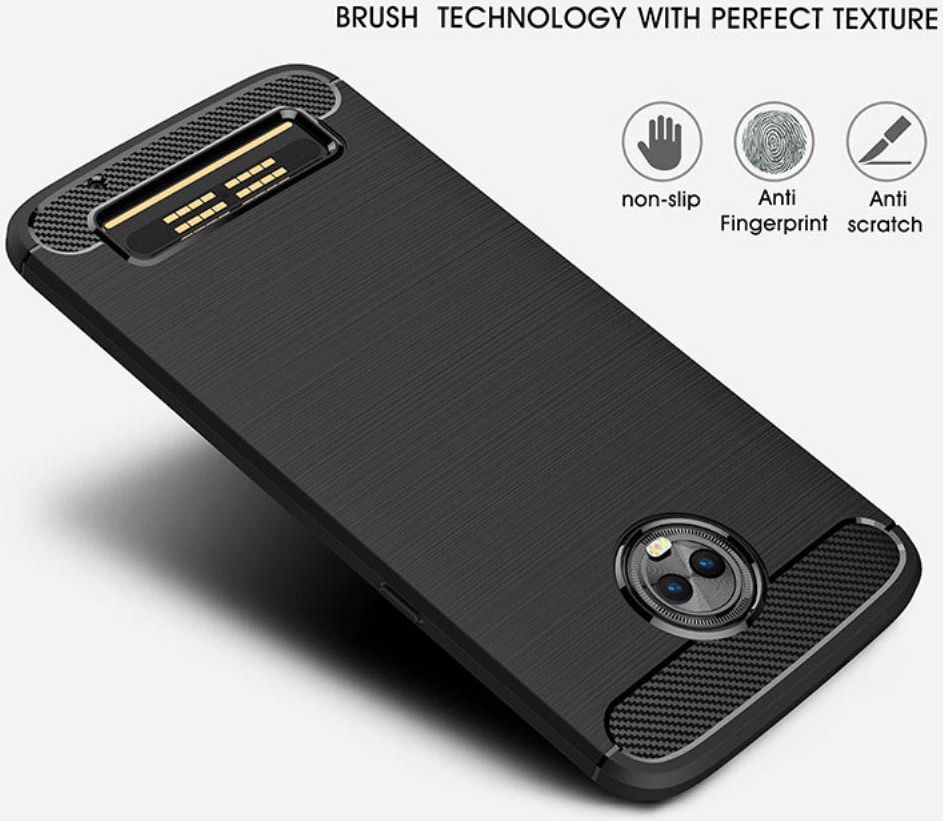 Motorola Moto Z3 Play Geborsteld TPU Hoesje Zwart afbeelding 7