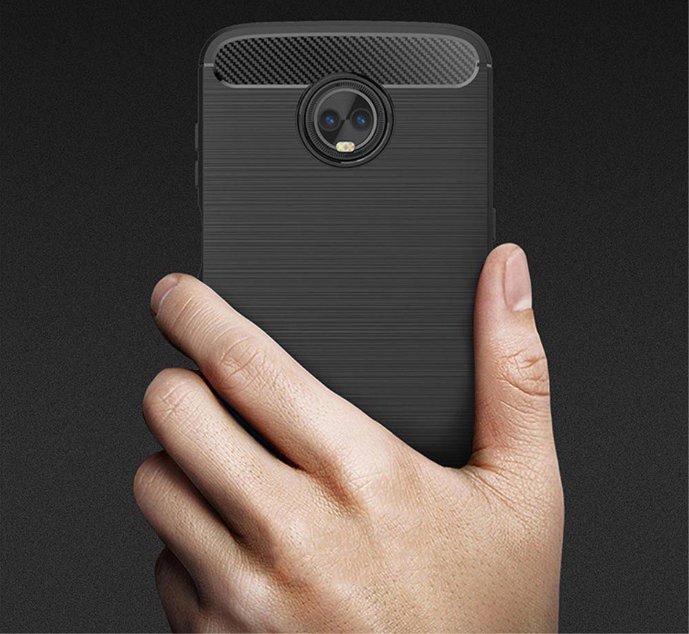 Motorola Moto Z3 Play Geborsteld TPU Hoesje Zwart afbeelding 10