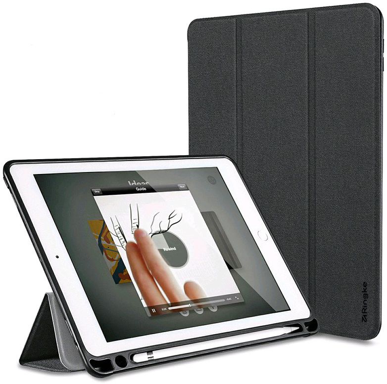 Ringke Smart Case Apple iPad 2017 / 2018 / Air / Air 2 Flip Hoes Zwart afbeelding 1