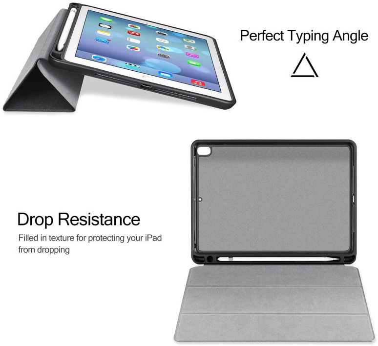 Ringke Smart Case Apple iPad 2017 / 2018 / Air / Air 2 Flip Hoes Zwart afbeelding 3