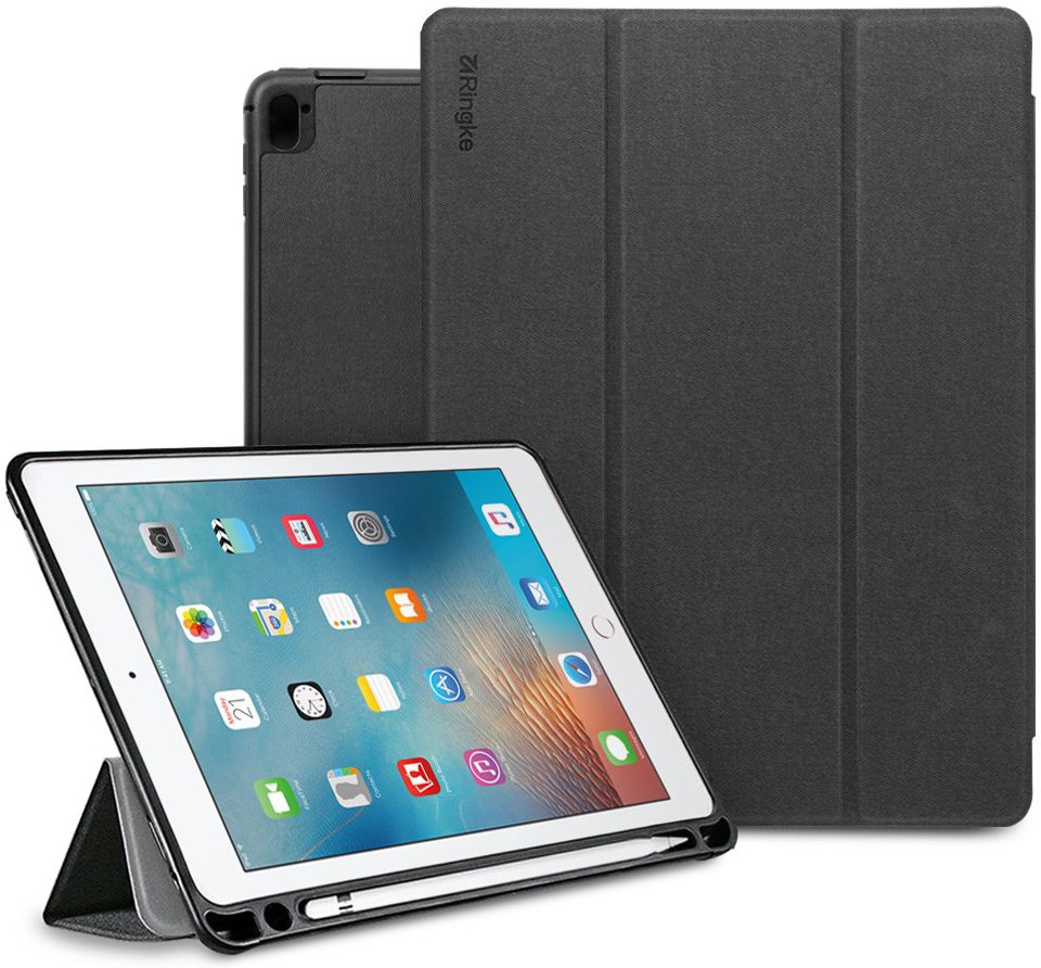 Ringke Smart Case Apple iPad Pro 9.7 Flip Hoes met Standaard Zwart afbeelding 1