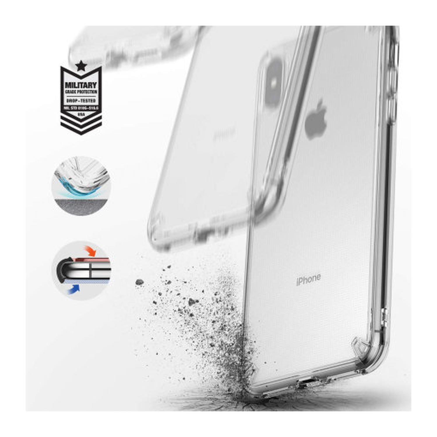 Ringke Fusion Kit Apple iPhone XS Transparant Hoesje Transparant afbeelding 5