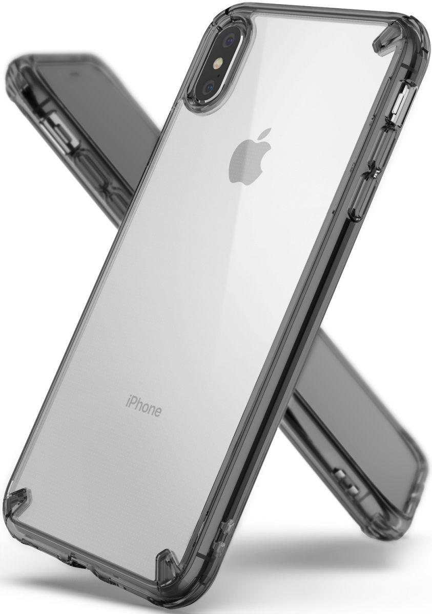 Ringke Fusion Kit Apple iPhone XS Max Transparant Hoesje Smoke Black afbeelding 1