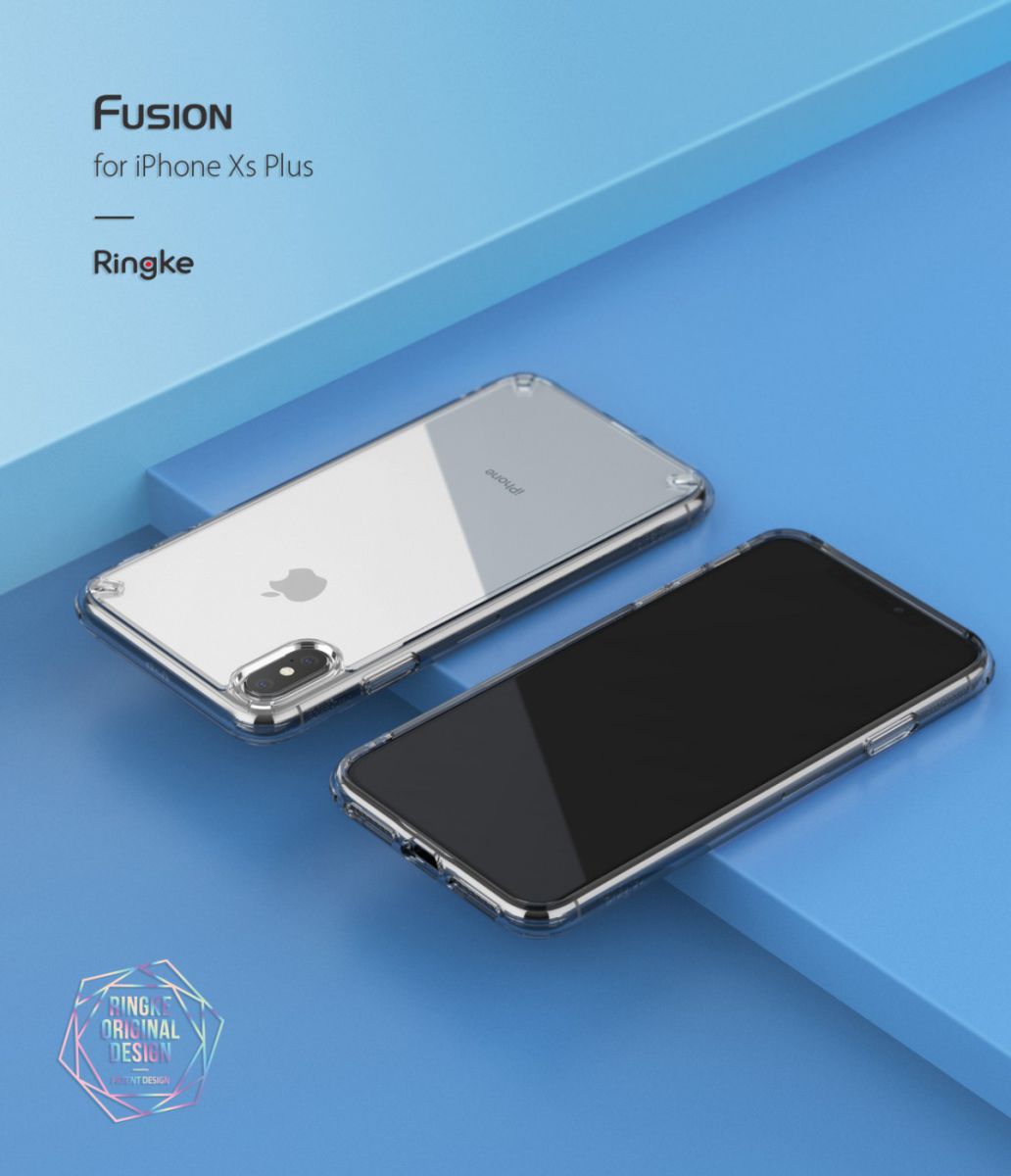 Ringke Fusion Kit Apple iPhone XS Max Transparant Hoesje Smoke Black afbeelding 8