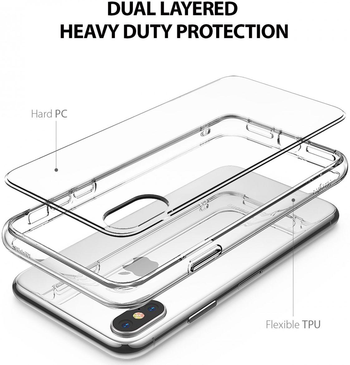 Ringke Fusion Apple iPhone XS Hoesje Transparant afbeelding 5