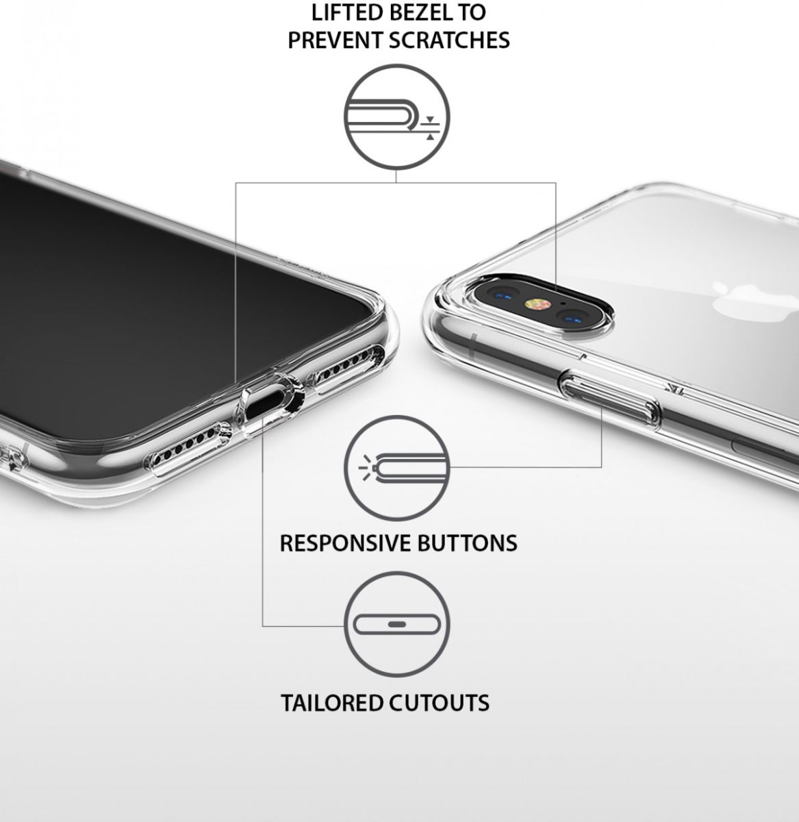 Ringke Fusion Apple iPhone XS Hoesje Transparant afbeelding 6
