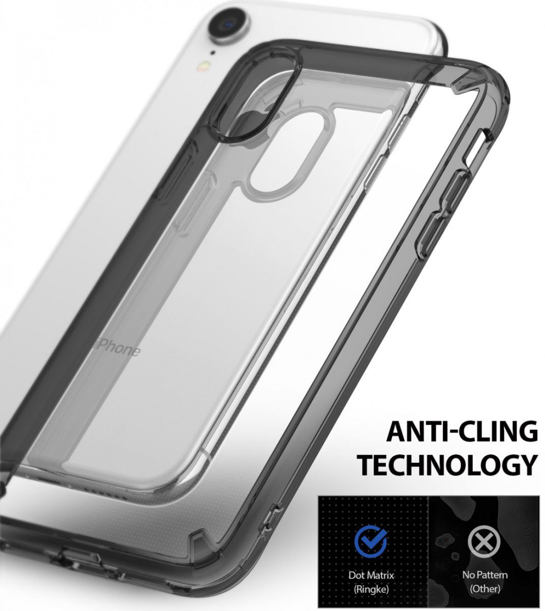 Ringke Fusion Apple iPhone XR Hoesje Smoke Black afbeelding 5