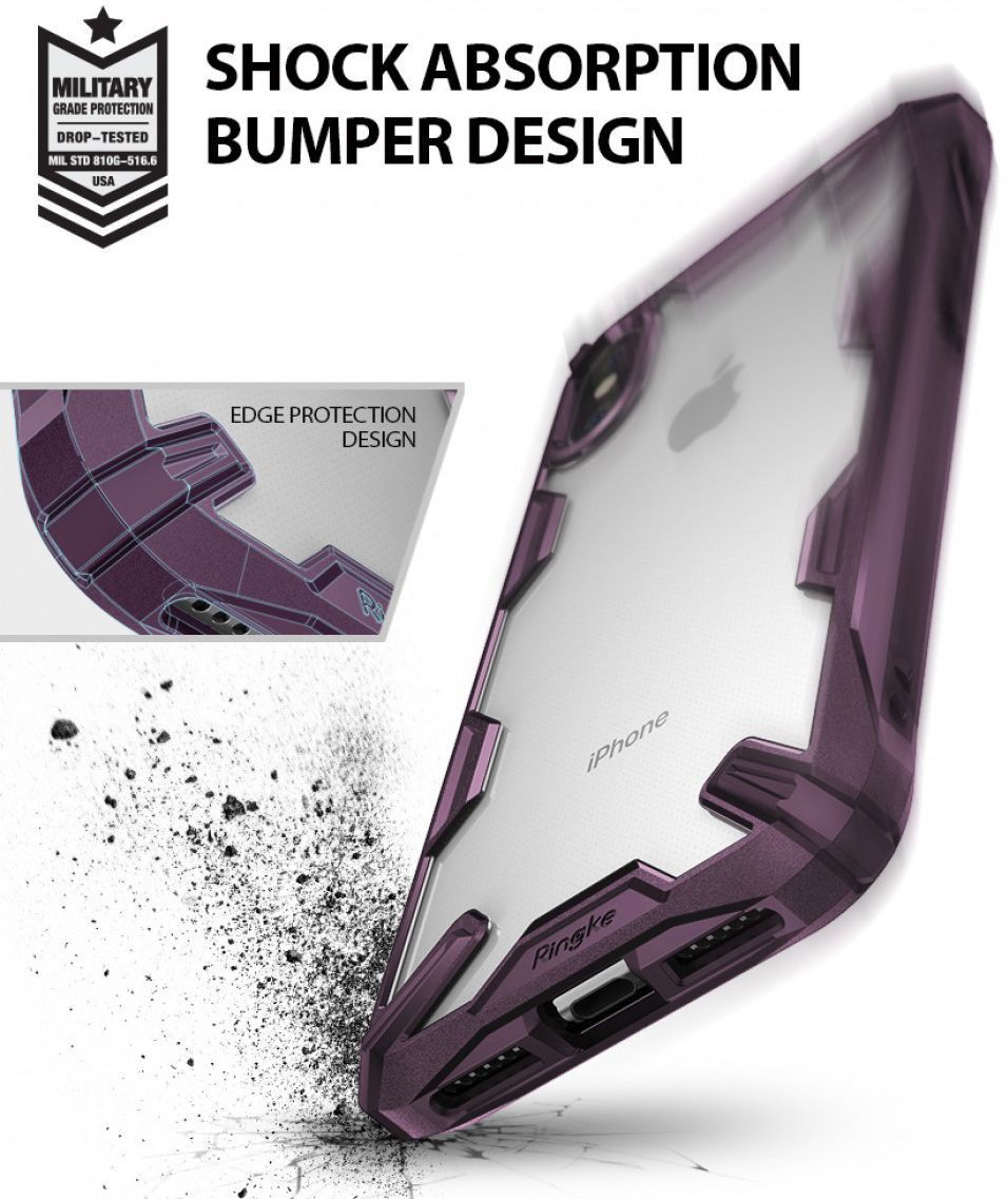 Ringke Fusion X Apple iPhone XS Hoesje Doorzichtig Zwart afbeelding 8