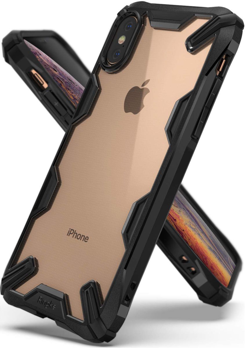 Ringke Fusion X Apple iPhone XS Hoesje Doorzichtig Zwart afbeelding 1
