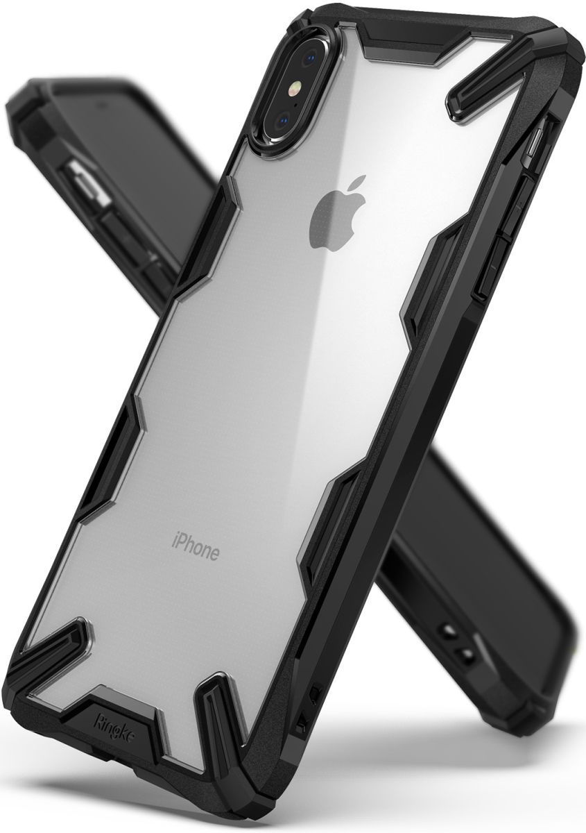 Ringke Fusion X Apple iPhone XS Max Hoesje Doorzichtig Zwart afbeelding 1