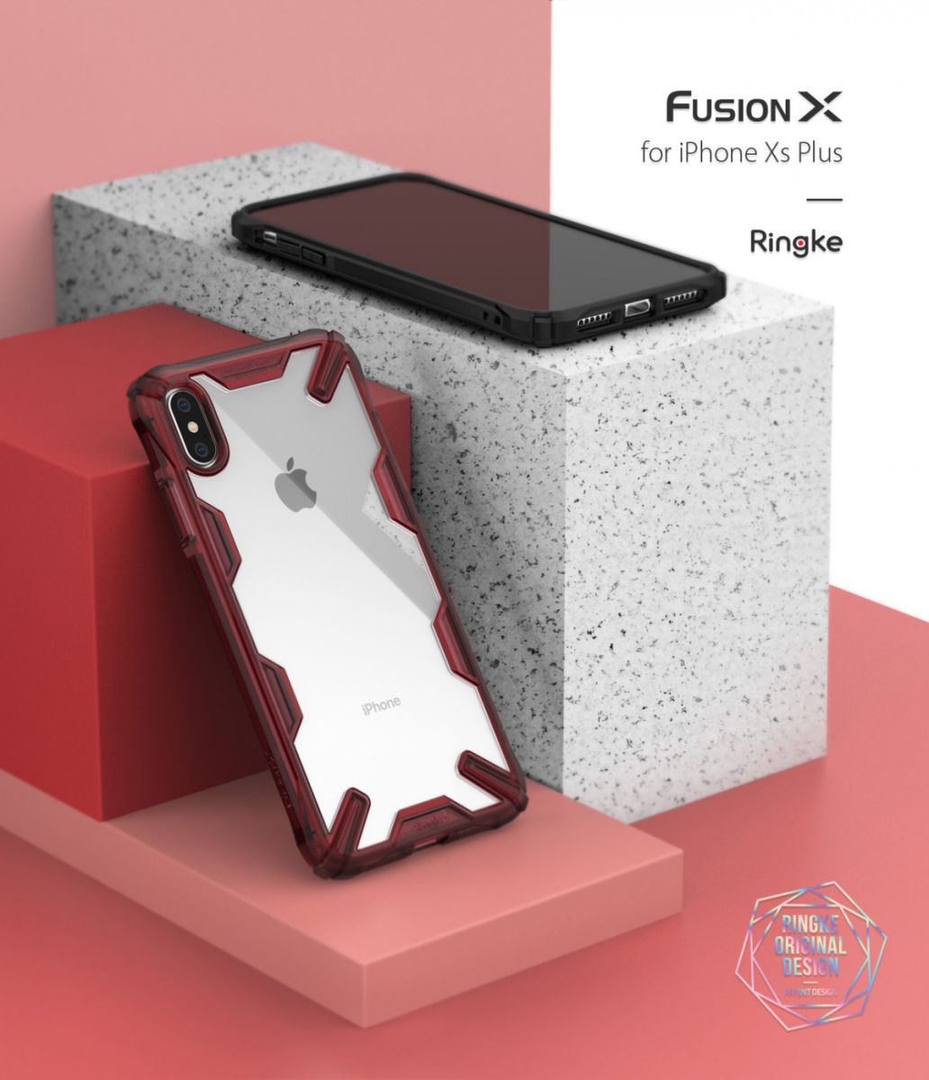 Ringke Fusion X Apple iPhone XS Max Hoesje Doorzichtig Zwart afbeelding 4