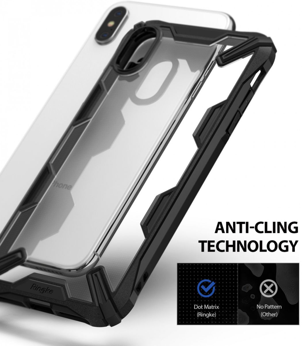 Ringke Fusion X Apple iPhone XS Max Hoesje Doorzichtig Zwart afbeelding 6