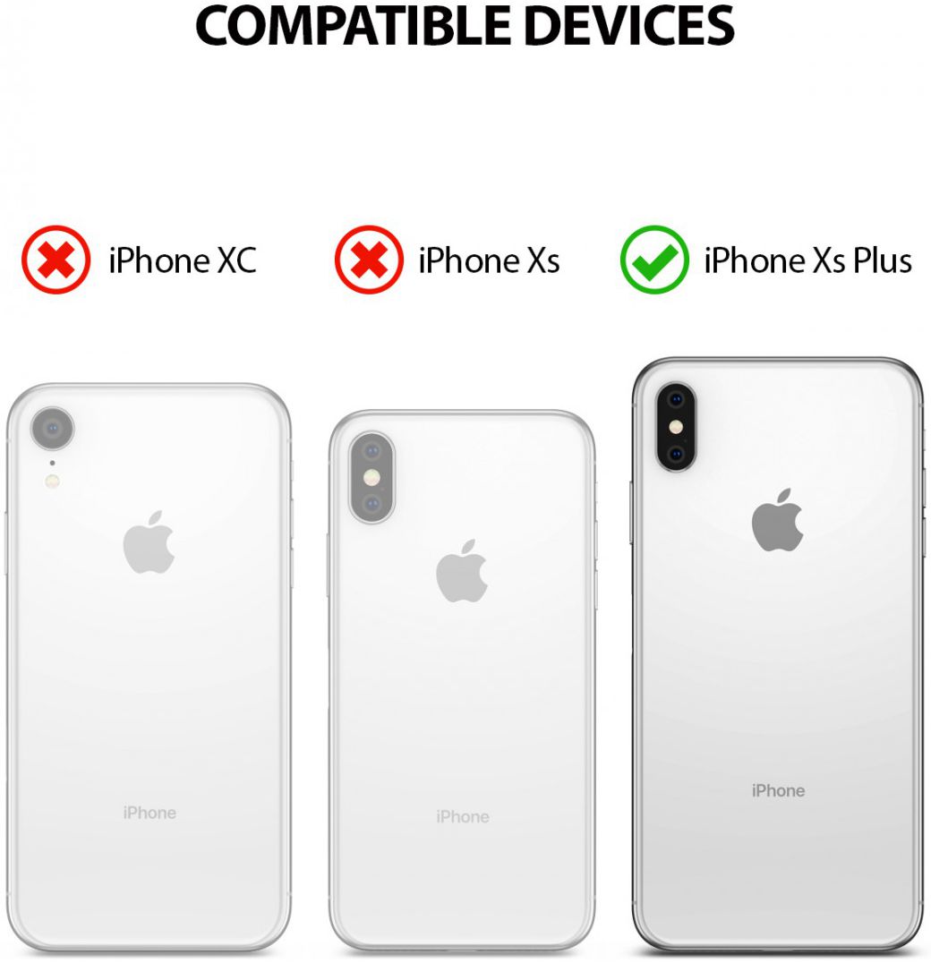 Ringke Fusion X Apple iPhone XS Max Hoesje Doorzichtig Zwart afbeelding 9